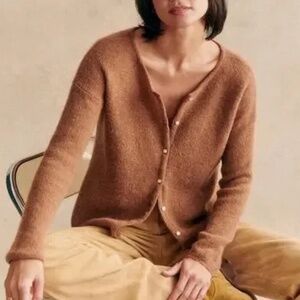 Sezane Gaspard Sweater Cardigan Camel XXS